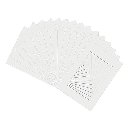 Gsrhzd Passepartout, Paspartu för bildram, 15 stycken 21 x 29,7 cm A4 syrafria bildramfästen för A5-bild 14,8 x 20 cm (vit)