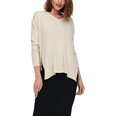 Only Onlamalia L/S Suéter de Rayas Suelto con Cuello en V Cover
