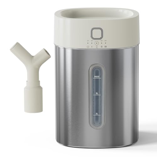 Feekaa Stainless Steel Humidifier Dishwasher Safe, 4L/1Gal Cool Mist Humidifiers for Bedroom, Easy Clean Humidifier Large Room, Humidifiers for Baby Nursery Living Room Office Plant, White by feekaa - Used condition - CA$52.91