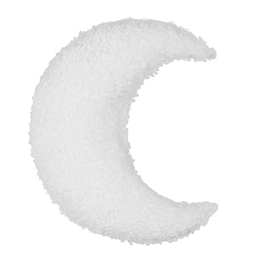 JIKAL Star Moon Throw Pillow Soft Teddy Decorative Cushion for Room Cozy Fluffy Shaped Home Decor Insert Included