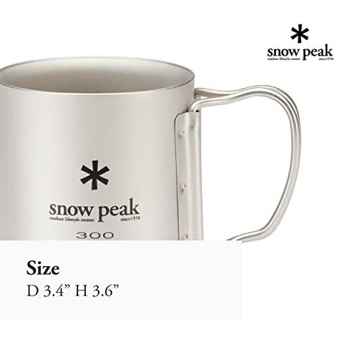 Snow Peak Double Wall Titanimum Insulated Mug, Lightweight, Durable, Camping, 300ml - Image 6
