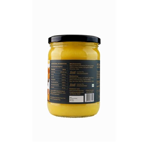 Image of Parasbaagh A2 Cow Ghee (500ml), Traditional Bilona Method A2 Cow Ghee, Grassfed, Pure & Healthy Desi Cow Ghee
