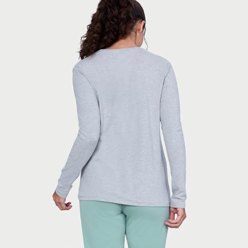 Image of Enamor Essentials Full Sleeve Round Neck Slim Fit Stretch Cotton Lounge Tshirt for Womens-E157