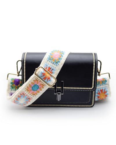 Image of Embroidered Purse Straps Replacement Crossbody Wide Adjustable Bag Straps | Thick Purse Strap for Crossbody Bags,Extra Long Strap,Cross Body Straps for Handbags,Bag Straps for Tote Bags,Shoulder Straps