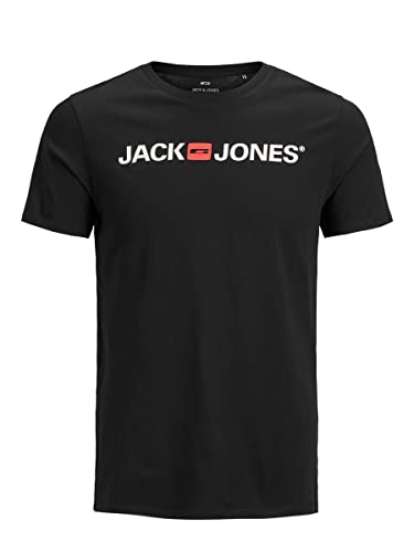JACK & JONES Men's King Size Crew Neck Cotton T-Shirt Black