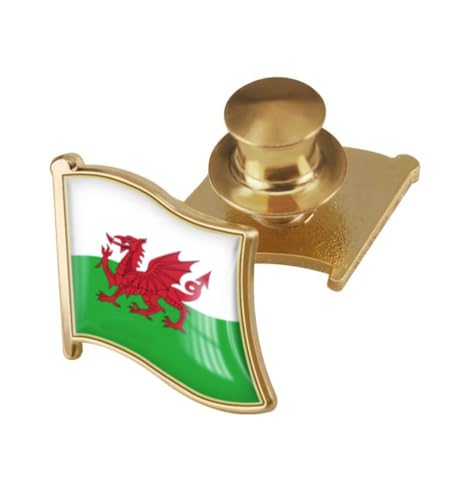 Image of vmcoatdu Country Flag Backs Locking Pin Keepers Locking Clasp Pin Badge International Travel Brooch Metal Alloy Souvenir Pin 0.75x0.7 Inch Small Pin