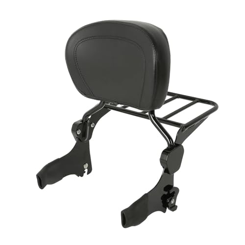 Coussin de dossier passager pour Harley Road King voyagez confortablement avec ce sissy bar noir