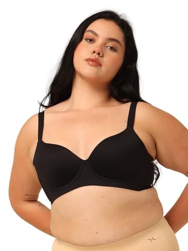 Image of Krvvy T-Shirt Bra for Women | Medium Coverage | Padded & Molded Cups for Flawless Silhouette | Seamless & Comfortable Fit | for Cup Sizes A, B, C