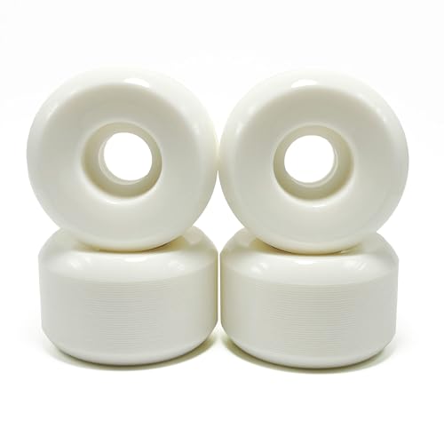 Naivskb Blank Skateboard Wheels 52mm x 33mm 101a White Set of 4 Street