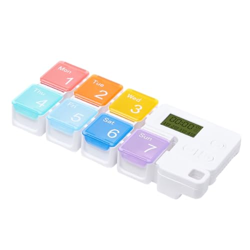 BEBEMOKO 7 定時 箱 ピルケース 患者用の保管庫 のリマインダー 個人用コンテナ