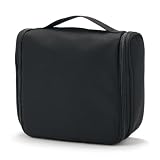 無印良品 ポリエステル 吊るして使える洗面用具ケース 黒 約16×19×6cm 44904473