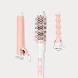 INH Hair 3-in-1 Quick Change Styler | Interchangeable Styling Tool with 3 Detachable Heads: Thermal Round Brush, Clamp Curling Iron, and Bubble Barrel