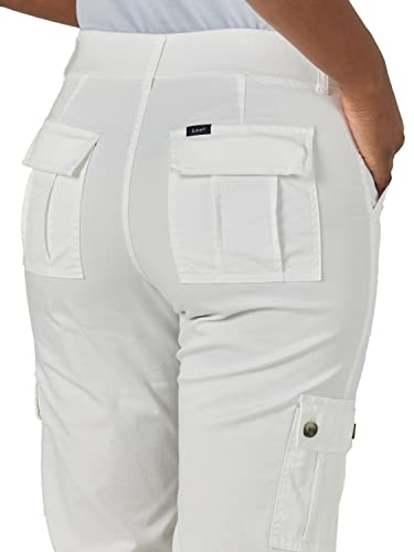 Lee Damen Ultra Lux Comfort mit Flex-to-Go Cargo-Caprihose, Weiss/opulenter Garten, 40 – Ansicht 4