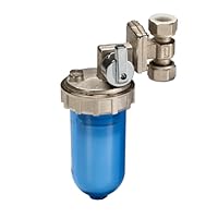 WK Drehbarer Polyphosphatspender mit Bypass | Anschlüsse 1/2 Zoll | transparenter bruchsicherer Topf | Kalk- und Korrosionsschutz für Sanitär- und Sanitäranlagen