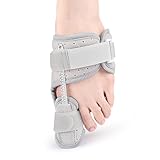 HAGJII Verstellbarer Hallux Valgus Korrektur & Zehenbegradiger Mit Stützstreifen Zehenspreizer, Großzehenbegradiger Für Frauen Und Männer Hallux Schiene(Gray,Right)