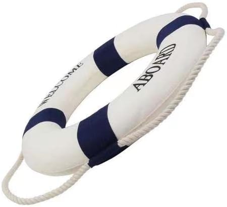 Miniatura 3 de Anillo salvavidas de 20.5 pulgadas, anillo salvavidas de piscina con cuerda de rescate flotante de 98.4 pies, boyas de espuma para barco -3