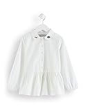 Bordado en el cuello RED WAGON Sudadera con Volante Niñas, Blanco (White), 5 años
