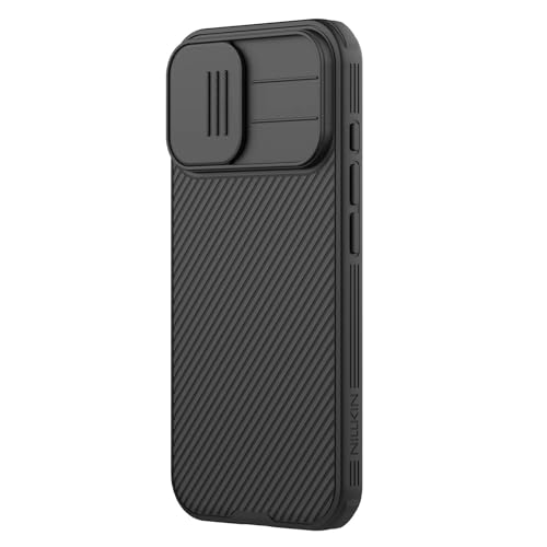 Image of Nillkin for iPhone 17 Case with Slide Camera Cover, Thin Slim Fit, Shockproof Protective, Protector Privacy, Phone Case iPhone 17 Camera Lens Protector 6.3 inch, Black