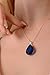 Amberistan Amber Pendant Necklace for Women - 18 in 925 Sterling Silver Chain, Amber Stone Jewelry, 100% Genuine, HandMade (Blue Puff Silver)