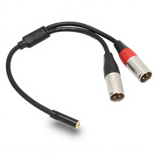 Cable de audio profesional XLR macho doble a 3.5mm hembra