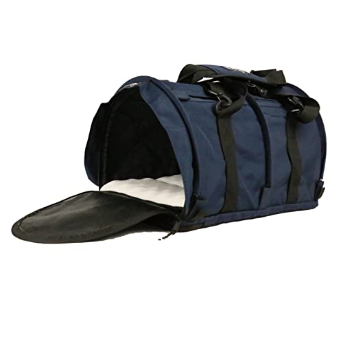 SturdiBag XL Pet Travel Carrier: Flexible Height for Cat and Dog Soft Sided with Safety Clips and Seatbelt Straps | Blue Jay 20 x 16 x 12 PN: SB3-BJ product thumbnail 14