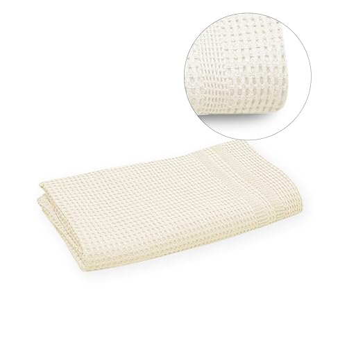 Image of Bath Towel |Cotton Waffle Weave,28X55 inches Bath Towel for Highly Absorbent, Quick Dry and Durable and Softer Touch for Both Men and Women - Pack of 1 (Cream)