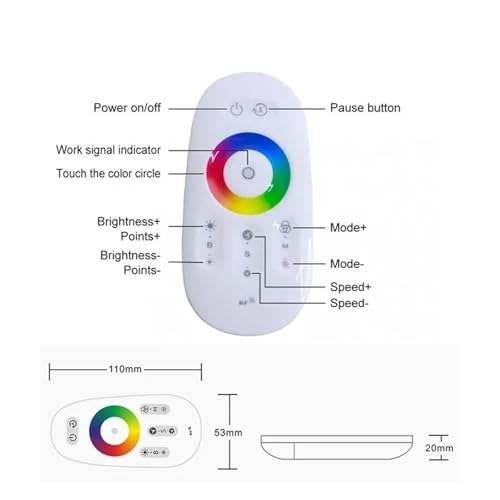 Mini LED Fantasy Controller con control remoto 2.4G DC 5-24V 6