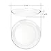 FOYO Basics Glass Plate Set, 10 inch Round Tempered Glass Dinner Plates, Glass Serving Dinnerware, Set of 2