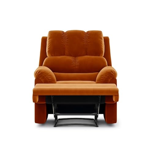 Image of Wakefit Recliner | 3 Year Warranty | Recliner Sofa 1 Seater, XpertGRID Technology, Designed for Supreme Comfort & Relaxation, Easy DIY Assembly, 145 kg Weight Capacity, Virelia (Amber)