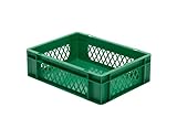 LA-KA-PE der ROLLENDE SHOP - Euro-Stapelbehälter 400x300x120 mm durchbrochen grün