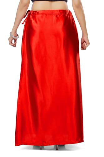 Image of Madhu Fashion Women's Satin Saree Petticoat Saree Underskirt