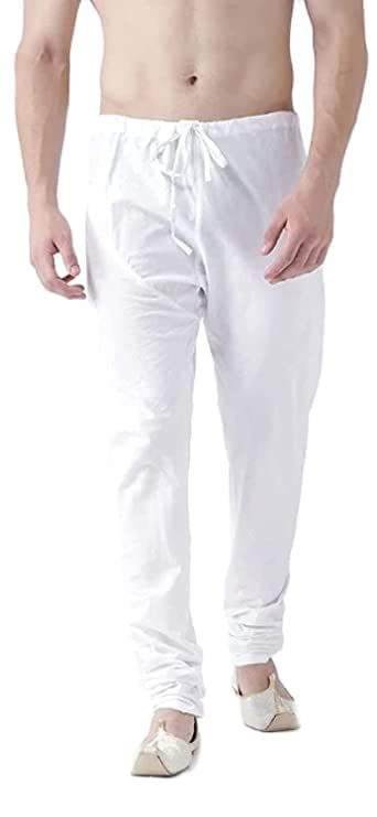 pk mart Men's Pyjama Cotton Blend Regular Fit Churidar Free Size Off-White-picture-31