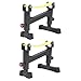 rockible 2 Pieces Deadlift Sling Racks Deadlift Platform Weight Training 5 Level Back Elevation Stand Multifunction Strength Training, Yellow Strap