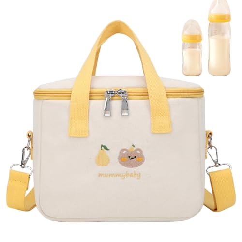 yztju Bolso cambiador pequeño, bolso de maternidad - Lindo bolso multifuncional para mama cambiador, de pañales con compartimento aislante, gran de almacenamiento para regalos de ducha
