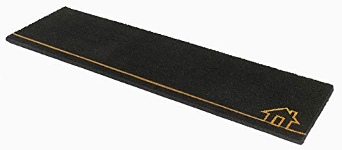 Fab Habitat Modern Non Slip Doormat - Durable, Thin - Natural Coir & Rubber - Entryway, Double Door, Porch, Patio - Home View Black (18" X 60" Non-Slip) #TOP6