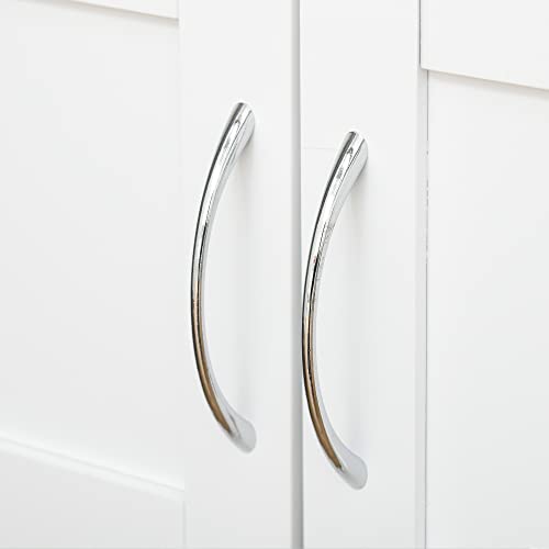 HOMCOM Carro de Cocina Carrito Auxiliar con Ruedas Cajón 2 Armarios de Almacenaje y 3 Estantes Abiertos de 9 Botellas para Comedor Restaurante 67x37x87 cm Blanco - imagen 9