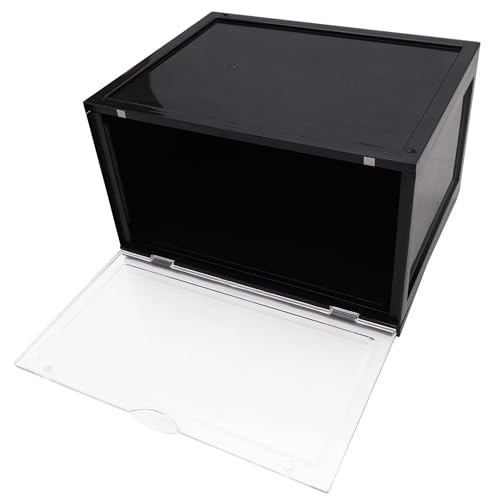 Image of Story@Home Stackable Sneaker Box Transparent - Pack of 5 | Shoe Storage Box for Sneakers Fits Upto Size 13 | Dustproof Sneaker Display Case Organizer | DIY Space-Saving Shoe Organizer - Black