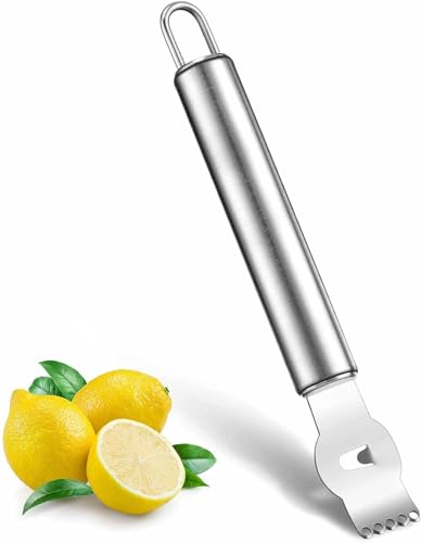 QHFlashbuy Zestenschneider,Zitronen Zester Schäler,Edelstahl Zestenreißer mit...