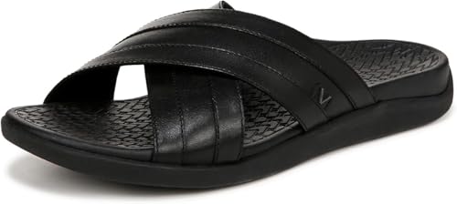 Vionic Men's Tide Slide Sandal, Black Leather, 7 by Vionic - Used condition - CA$45.74