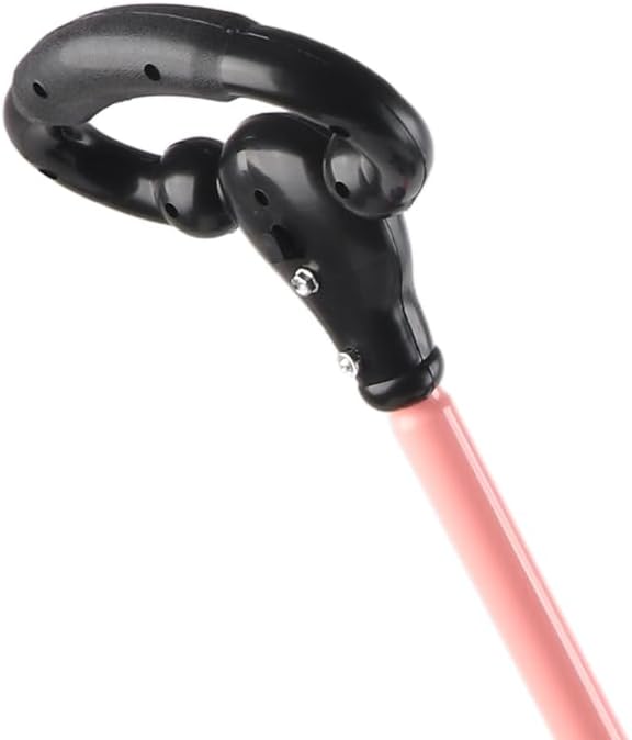 Generic Children Tricycle, Adjustable Push Handle Trike with Balance Wheel for Toddlers Age 36, Direction Control Folding Pedals (Pink)
