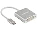 USB C(Thunderbolt 3) to DVI Adapter,FEMORO USB-C Type to DVI Female Adapter for Apple MacBook Series, Dell XPS 13/Yoga 900/Asus Zen AIO/Samsung Galaxy S8/Chromebook Pixel.With Aluminium Case
