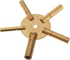 TAURISH Universal Vintage Clock Winding Key 5 Prong Odd Numbers 3 to 11 Brass Spider Grandfather photo TAURISH Universal Vintage Clock Winding Key 5 Prong Odd Numbers 3 to 11 Brass Spider Grandfather