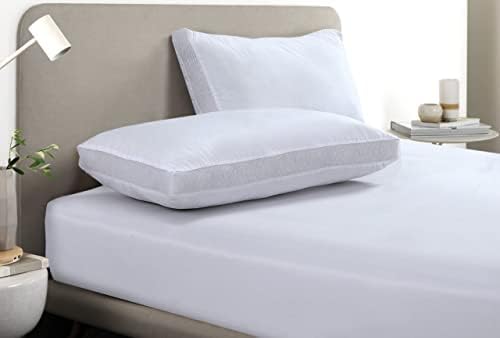 AirMax Breathable Pillow Pack of 2 With Air Mesh Sides to increase Airflow and Prevent Overheating for a Cool Night's Sleep  Machine Washable and Hypoallergenic Bed Pillow 2 Pack