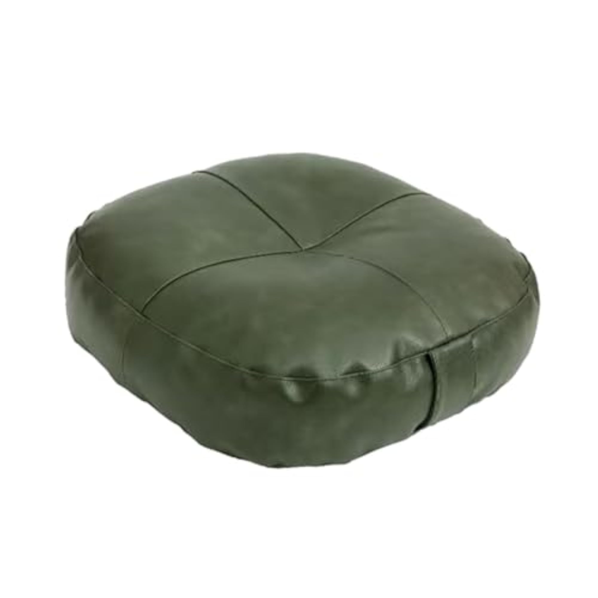 Round Floor Decorative Ottoman Pouf for Balcony, Green