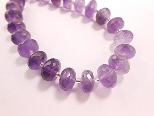 Rondelle améthyste naturelle 10mm-11mm idéale pour atelier créatif de bracelets bohèmes