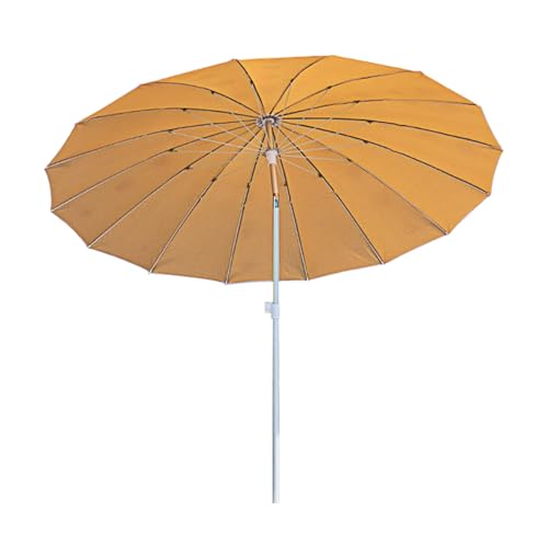 Parasol 200 cm protection UV maximale et 16 baleines renforcées haute résistance