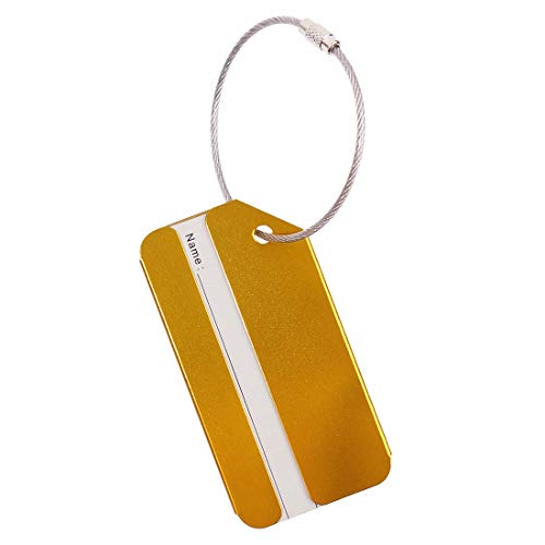 Titecougo バッグ用ネームタグ スーツケース 荷物 タグ 機内持込 金 黄色 名前シール ゴールデン 2枚入り の感想 ブクログ