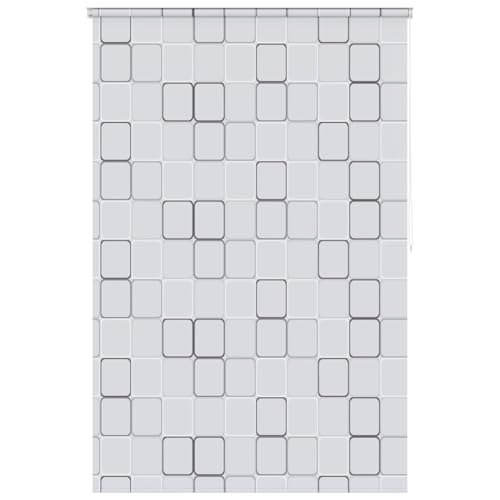 vidaXL Store Roulant de Douche 140x240 cm Carré Rideaux Douche Salle de Bain