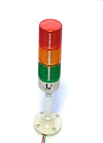 Litost® 3 Tier Signal Tower Lamp Light with Buzzer 24 Volt DC (RED/Green/Yellow)