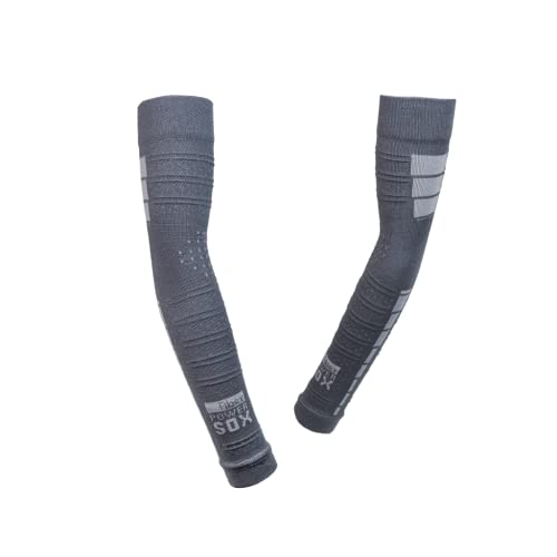 Manguito de Compressão - Armsleeve Fiber Powersox (G, CINZA LISTRADO)